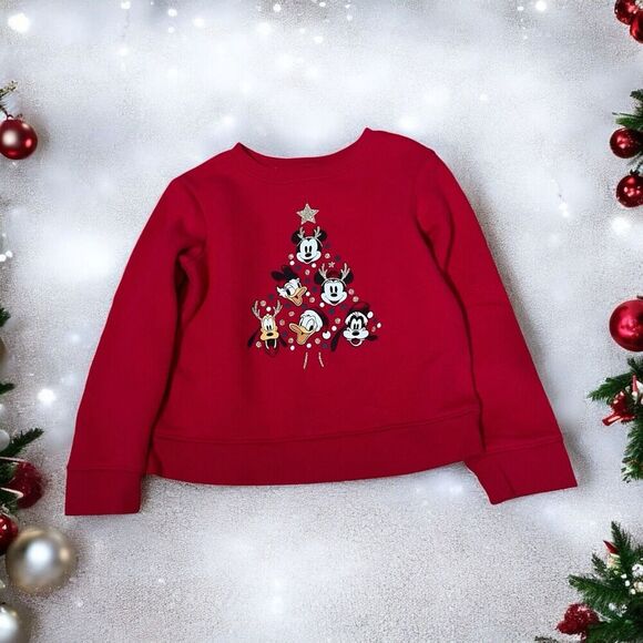 Disney Jumping Beans Mickey And Friends Christmas Sweater 5T - Picture 1 of 5